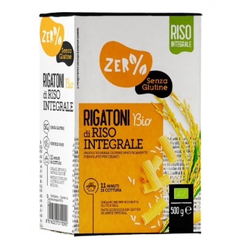 ZERO% GLUTINE RIGATONI RISONE SEMIGREGGIO SENZA GLUTINE BIO 500 G