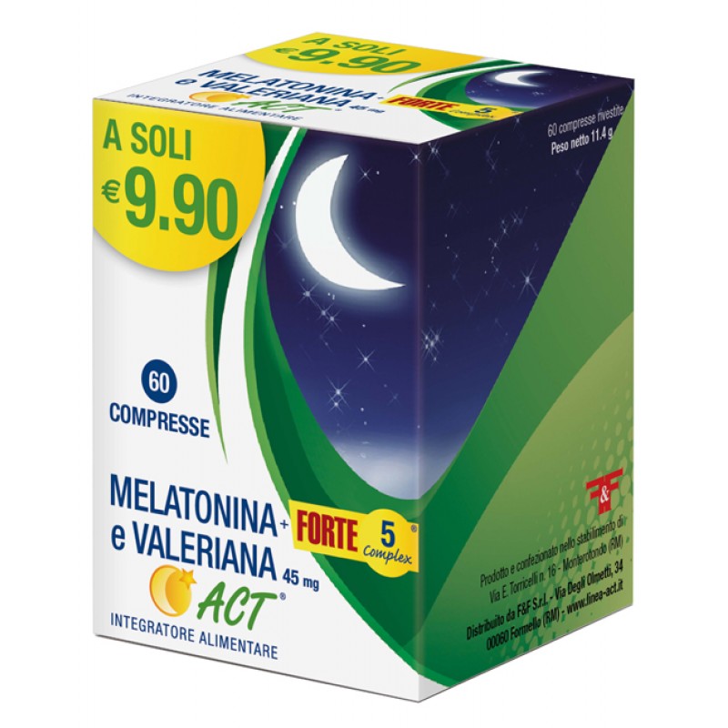 MELATONINA ACT 1MG +VALERIANA 5 FORTE COMPLEX 60 COMPRESSE