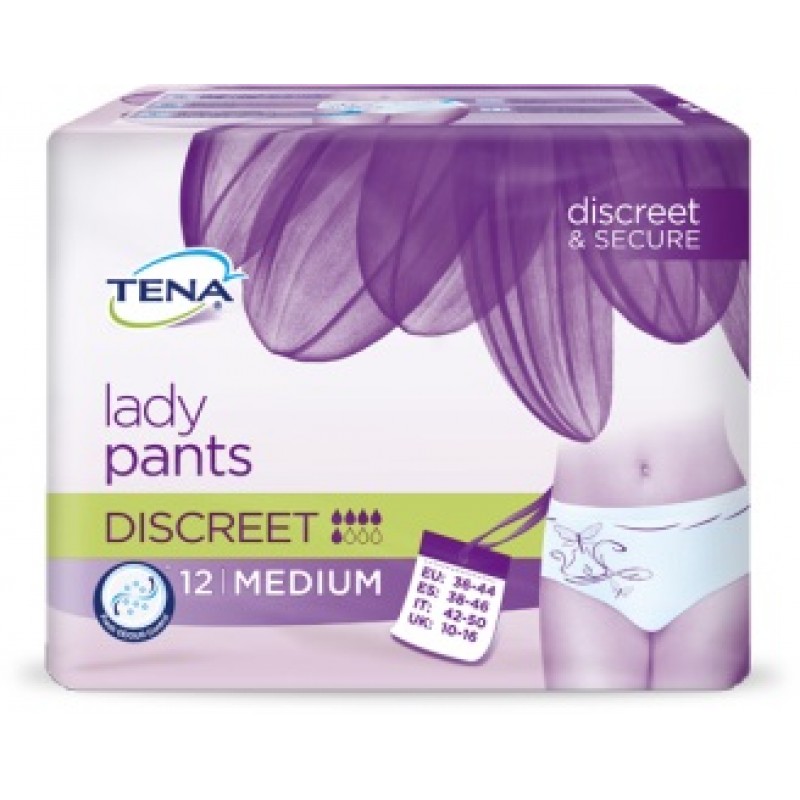 PANNOLONE A MUTANDINA TENA LADY PANTS DISCREET MEDIUM 12 PEZZI