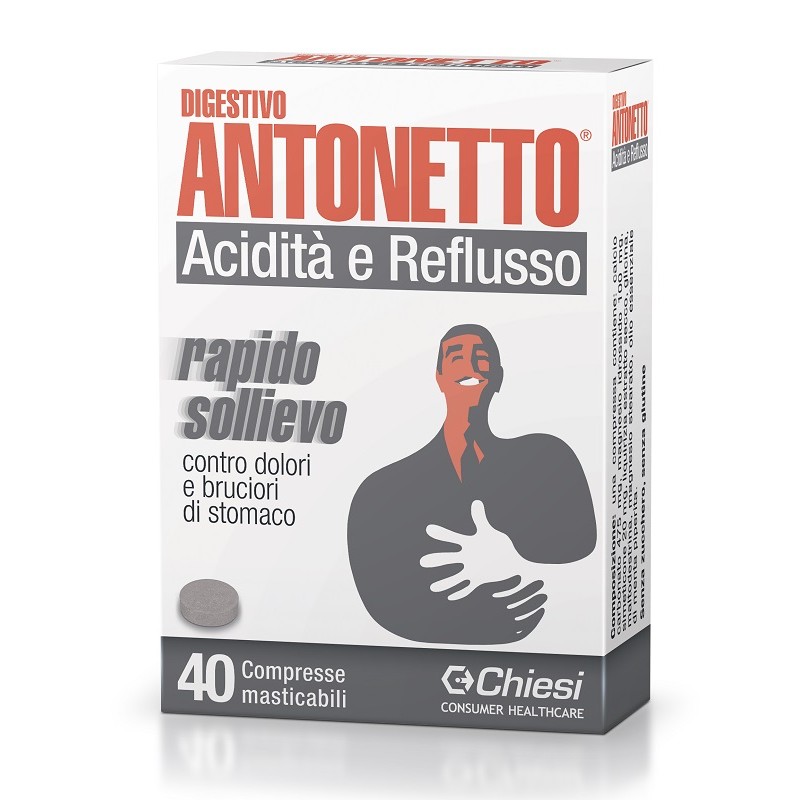 DIGESTIVO ANTONETTO ACIDITA' E REFLUSSO 40 COMPRESSE MASTICABILI