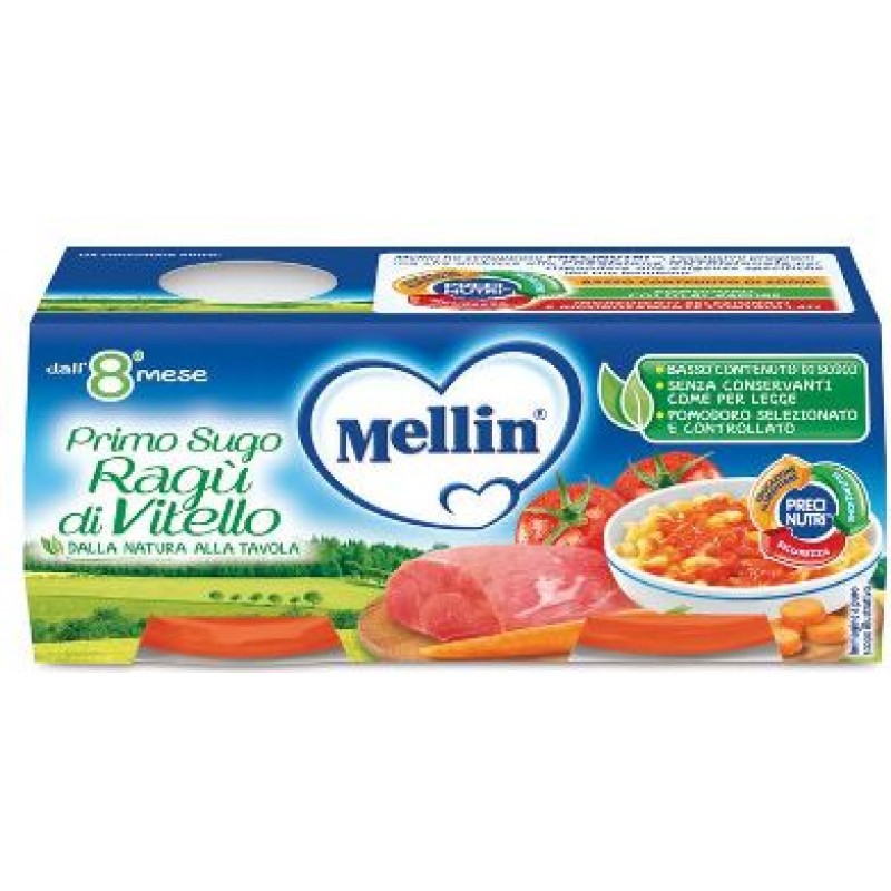 MELLIN PRIMOSUGO RAGU' DI VITELLO 2 VASETTI DA 80 G