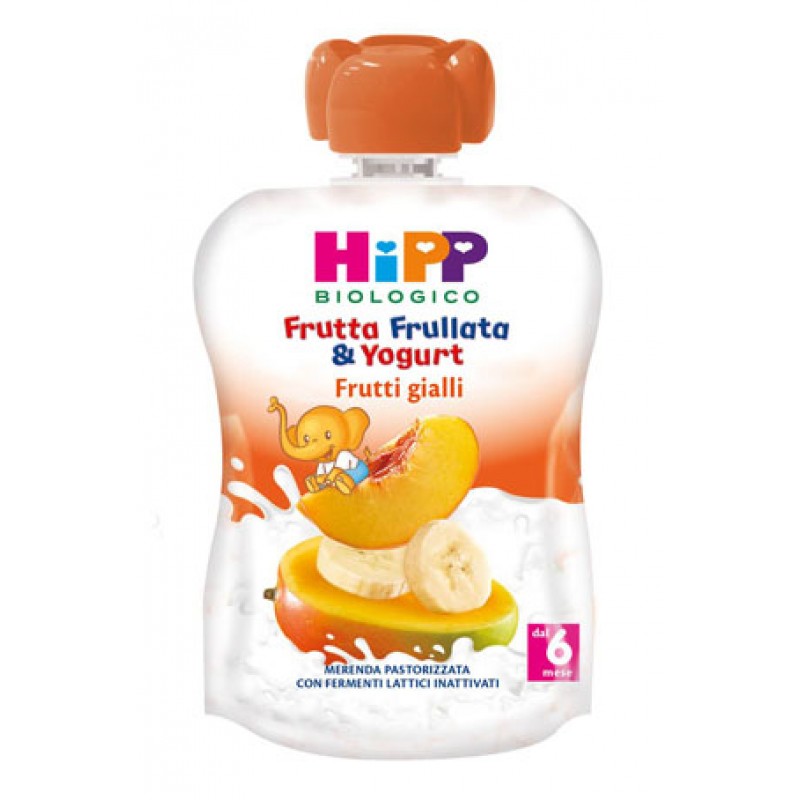 HIPP FRUTTA FRULLATA YOGURT FRUTTI GIALLI 90 G