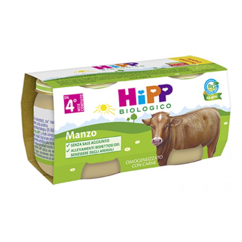 HIPP BIO HIPP BIO OMOGENEIZZATO MANZO 2X80 G