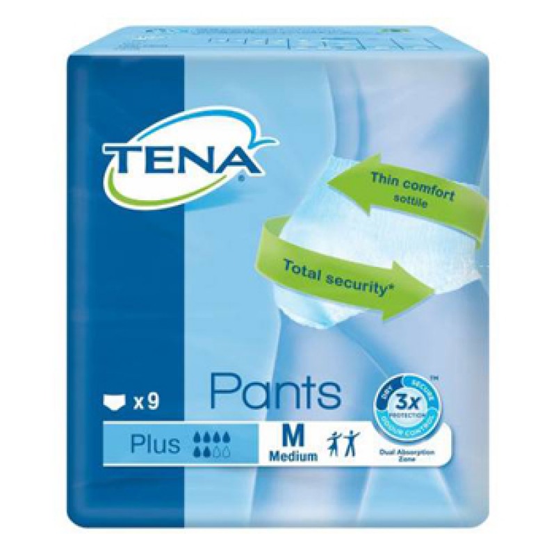 PANNOLONE PULL-UP TENA PANTS PLUS TAGLIA MEDIUM 9 PEZZI