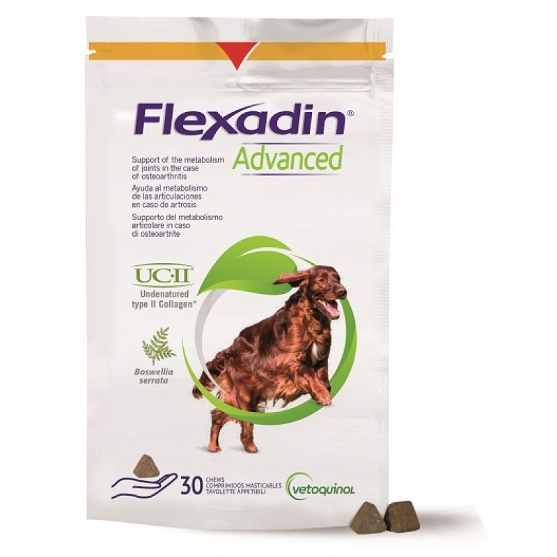 FLEXADIN ADVANCED 30 TAVOLETTE APPETIBILI MASTICABILI PER CANI
