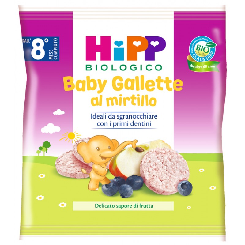 HIPP BIO BABY GALLETTE DI RISO AL MIRTILLO 30 G