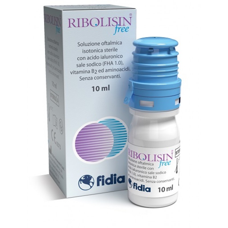 COLLIRIO SOLUZIONE OFTALMICA RIBOLISIN FREE FLACONE 10 ML