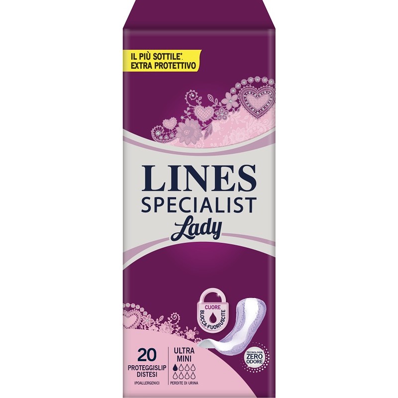 ASSORBENTI PER INCONTINENZA LINES SPECIALIST LADY ULTRAMINI20 PEZZI