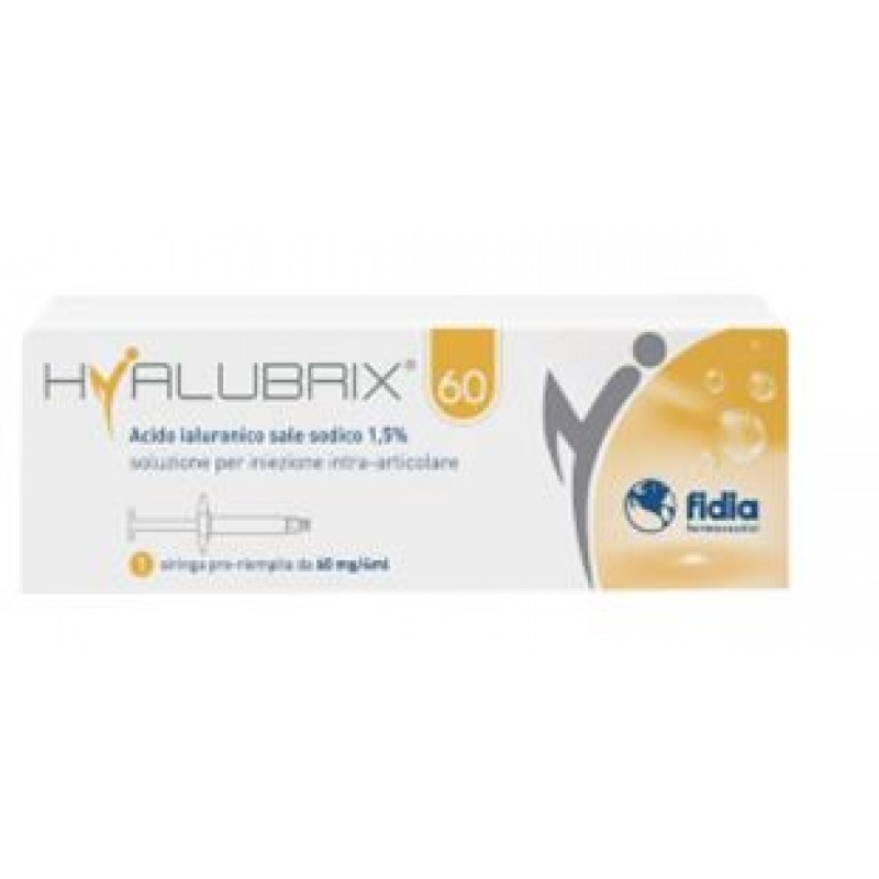 SIRINGA INTRA-ARTICOLARE HYALUBRIX 60 ACIDO IALURONICO 1,5% 60 MG 4 ML NO ETO