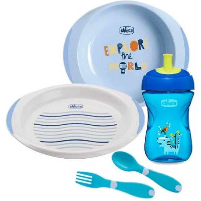 CHICCO SET PAPPA 12 MESI+ AZZURRO