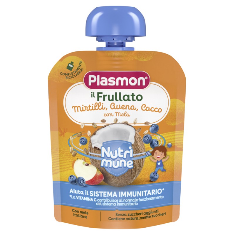 PLASMON NUTRI-MUNE MIRTILLO/AVENA/COCCO CON MELA 85 G