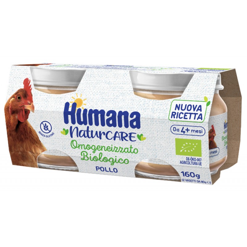 HUMANA OMOGENEIZZATO POLLO BIOLOGICO 2 PEZZI 80 G
