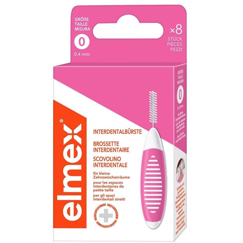 ELMEX INTERDENTAL BRUSH PINK 0,4MM 8 PEZZI