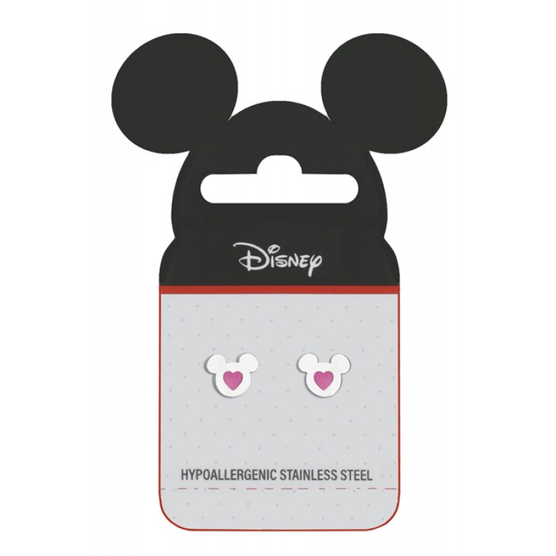 DISNEY ORECCHINO MICKEY CUORE SMALTO ROSA TAGLIO PREZZO