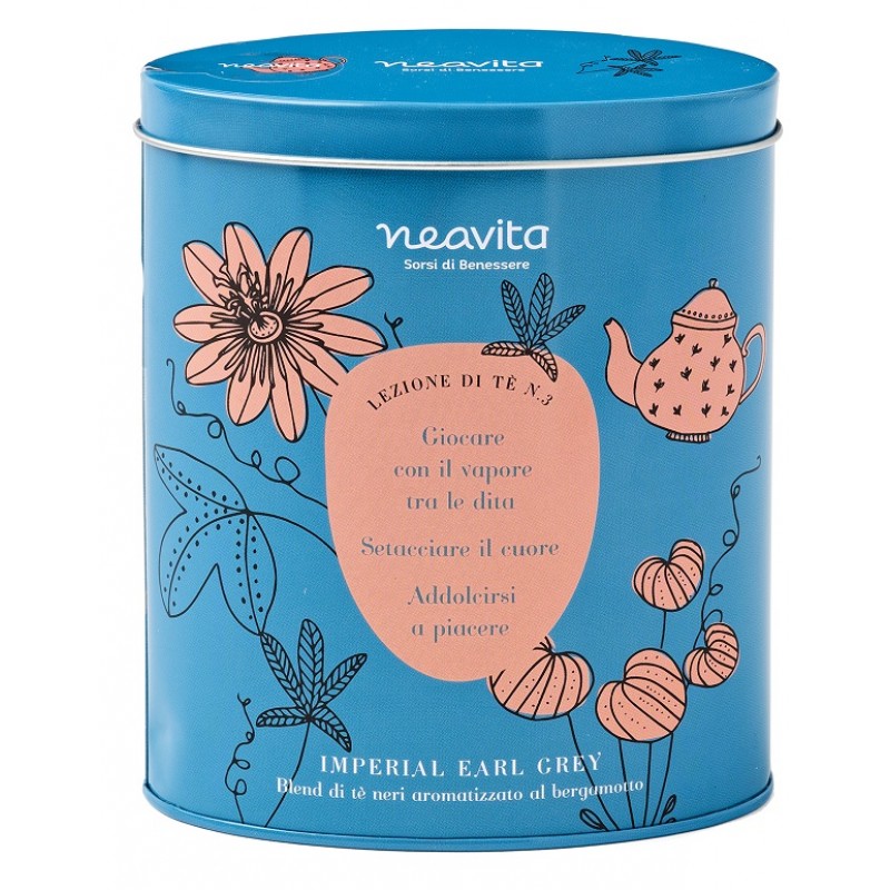 NEAVITA OVAL TIN LEZIONI DI TE' AZZURRO TE' IMPERIAL EARL GREY FILTROSCRIGNO 12 X 2 G