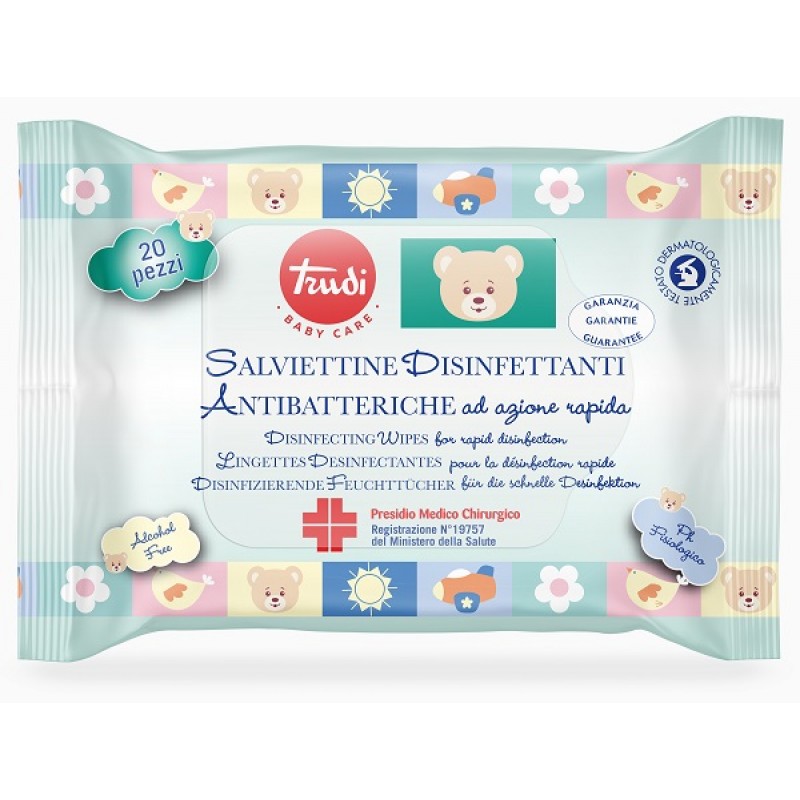 TRUDI BABY CARE SALVIETTINE DISINFETTANTI PMC 20 PEZZI