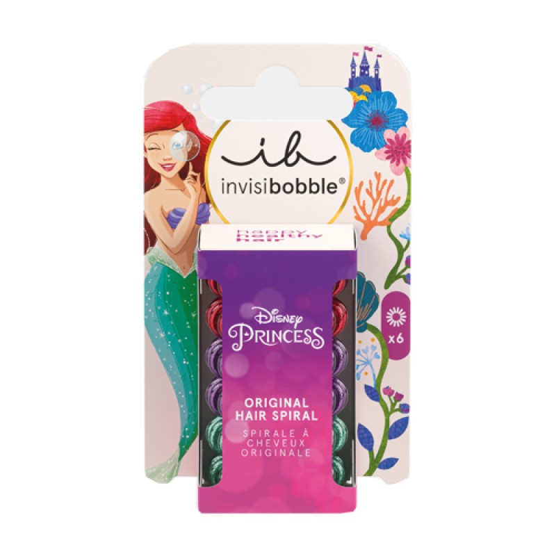 INVISIBOBBLE DISNEY PRINCESS ORIGINAL HAIR SPIRAL ARIEL 6 PEZZI