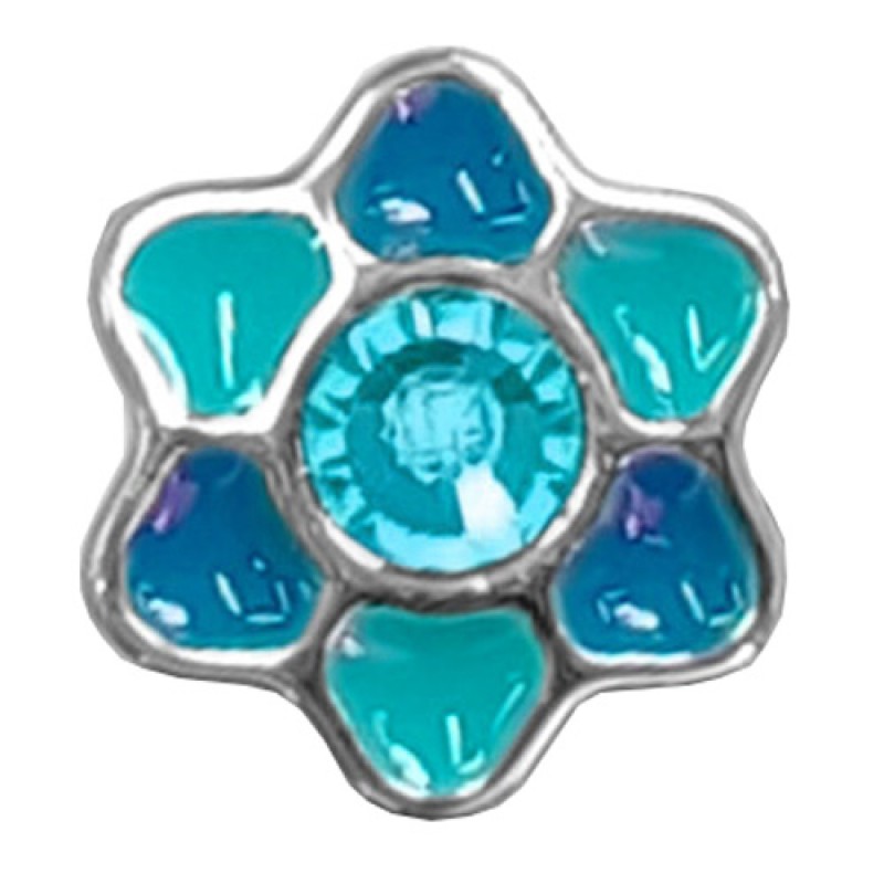 INK1231C FORALOBI FLOWER TURQUOISE STAINLESS STEEL