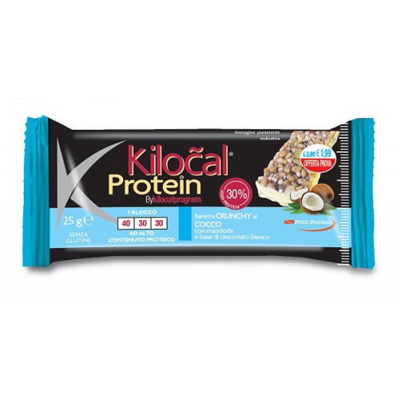 KILOCAL PROTEIN BARRETTA CIOCCOLATO BIANCO COCCO 25 G