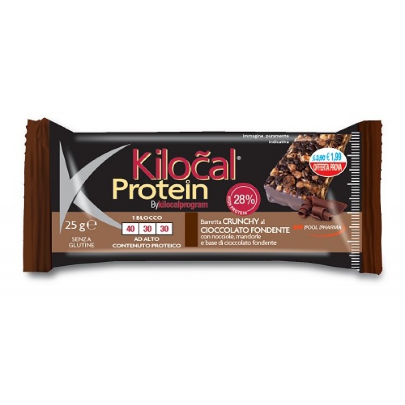 KILOCAL PROTEIN BARRETTA CIOCCOLATO FONDENTE NOCCIOLE MANDORLE 25 G