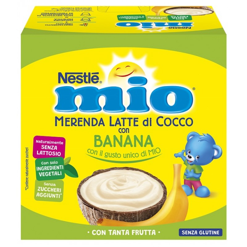 MIO MERENDA LATTE COCCO CON BANANA 4 PEZZI