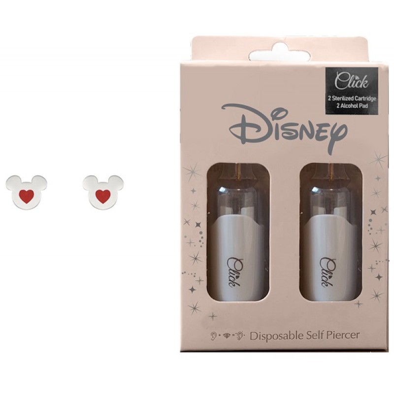 DISNEY ORECCHINI MICKEY CON CUORE ROSSO