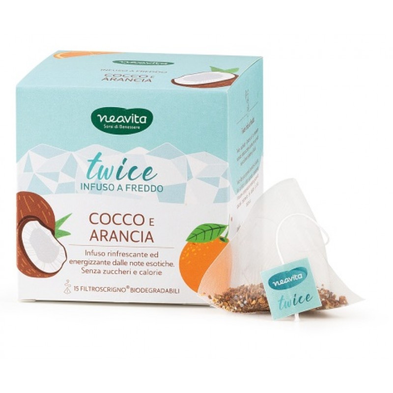 NEAVITA FILTROSCRIGNO INFUSO TWICE COCCO E ARANCIA 15 FILTRI