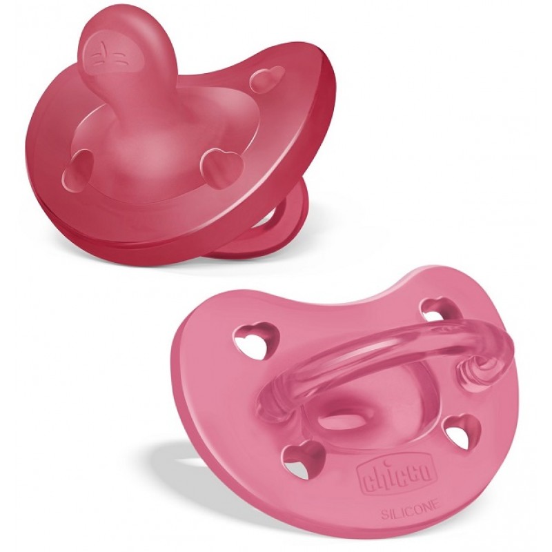 CHICCO GOMMOTTO SILICONE ROSA 16-36 MESI 2 PEZZI