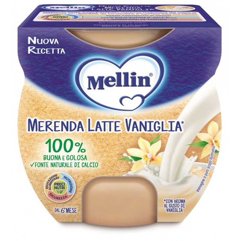 MELLIN MERENDA LATTE VANIGLIA 2 X 100 G