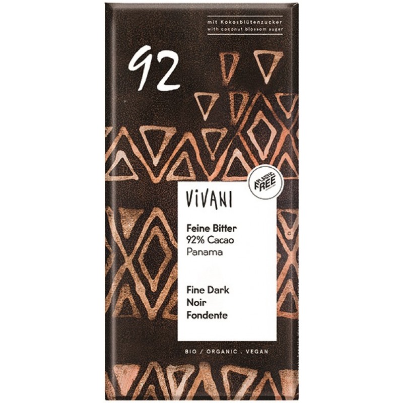 VIVANI CIOCCOLATO FONDENTE 92% 80 G