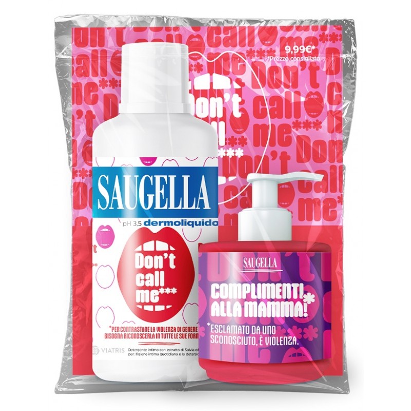 SAUGELLA BUNDLE DERMOLIQUIDO DON'T CALL ME 1 SAUGELLA DERMOLIQUIDO 500 ML CON ETICHETTA EDIZIONE LIMITATA + 1 MINISIZE SAMPLE CON PUMP 150 ML