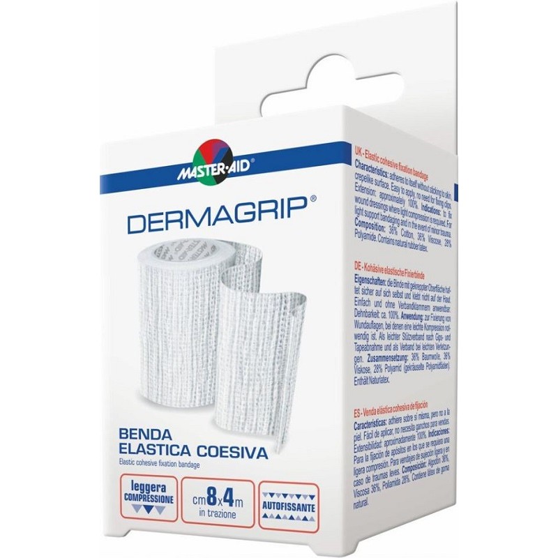 BENDA MASTER-AID DERMAGRIP COESIVA M 4X12 CM 1 PEZZO