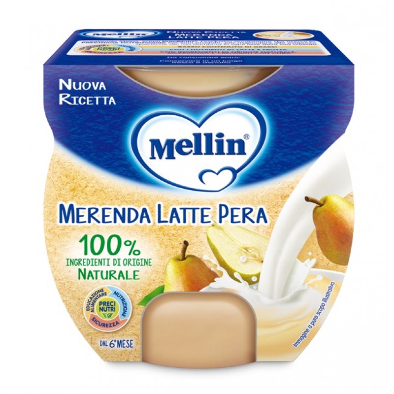 MELLIN MERENDA LATTE PERA 2 X 100 G