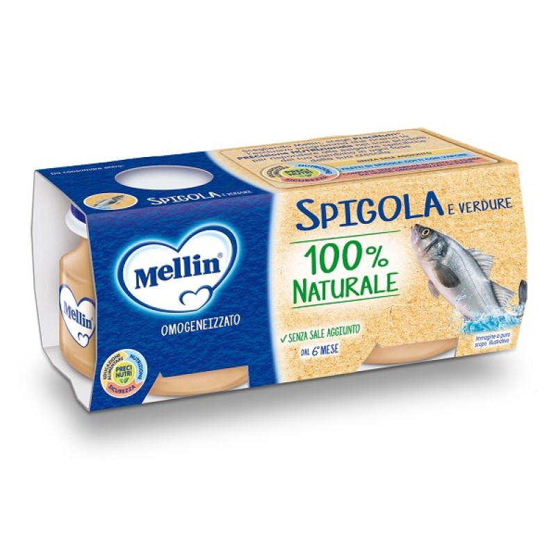 MELLIN OMOGENEIZZATO DI SPIGOLA E VERDURE 4 X 80 G