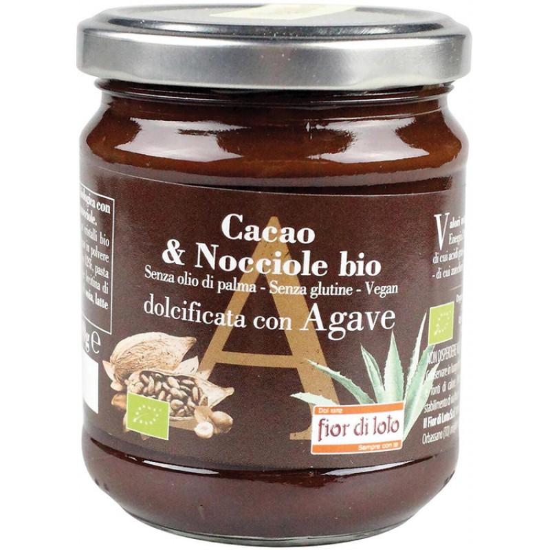 CREMA SPALMABILE CACAO E NOCCIOLE CON AGAVE BIO 200 G