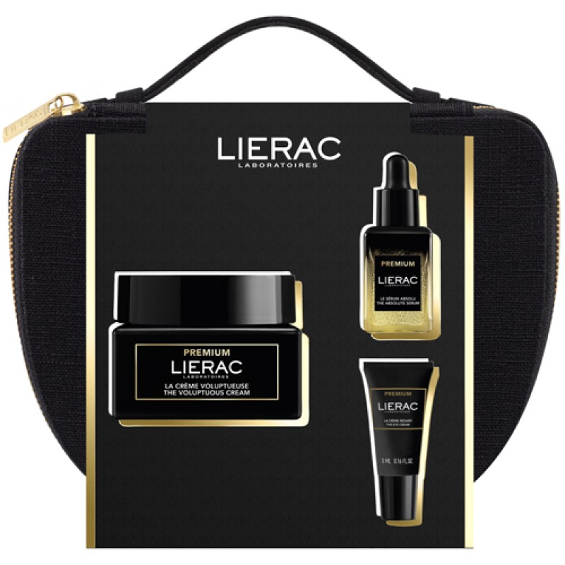 LIERAC TROUSSE NATALE PREMIUM VOLUPTUEUSE 50 ML + MINI SIERO 13 ML + MINI CONTORNO OCCHI 5 ML 2024