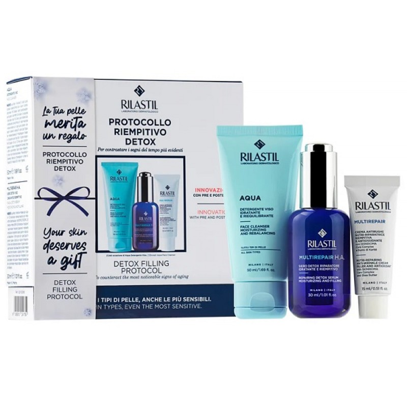 RILASTIL HYDROTENSEUR COFANETTO NATALE GEL DETERGENTE + SIERO ANTIRUGHE + CREMA ANTIRUGHE