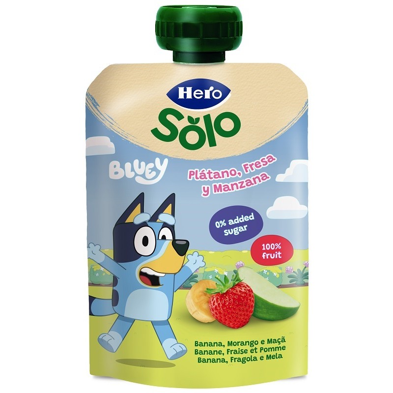 HERO SOLO POUCH BLUEY MELA/BANANA/FRAGOLA 100 G