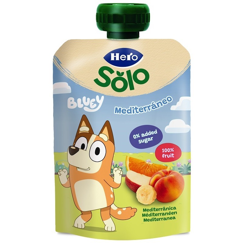 HERO SOLO POUCH BLUEY MELA/BANANA/PESCA E ALBICOCCA 100 G
