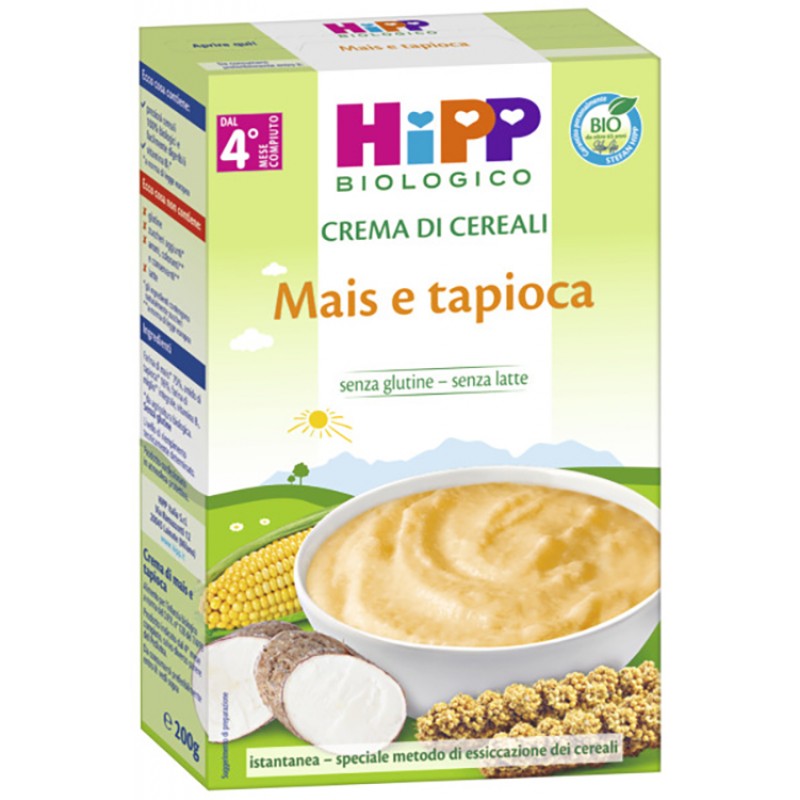 HIPP BIO CREMA CEREALI MAIS/TAPIOCA 200 G