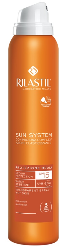 ist.ganassini spa rilastil sun system photo protection therapy spf15 transparent spray 200 ml